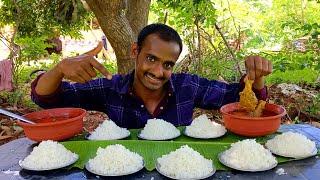 SUPER FAST EATING CHALLENGE-8 PLATE WHITE RICE,MUTTON NALLI GRAVEY,MUTTON CURRY