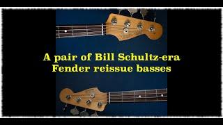 A pair of Bill Schultz-era Fender reissue basses