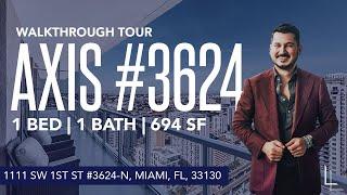 Miami Apartment Walkthrough Tour: Axis #3624 | Brickell, Miami, Florida