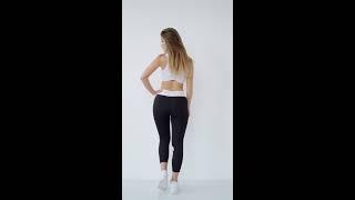 Perfekte Trainings Sport Leggings Stretch Hose Empfehlung für Workout. Fitness Fashion Trend Katalog