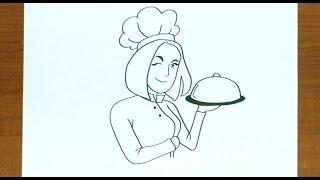 How to Draw GIRL CHEFF