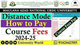 How To Pay Distance Course Admission Fees 2024 | Diploma, B.A, B.SC, B.COM, M.A | @UniversityWorld