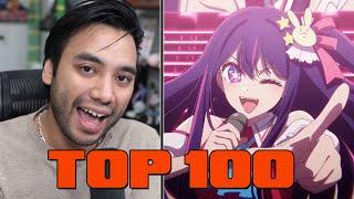 Gigguk Reacts to TOP 100 MOST STREAMED ANIME OPS