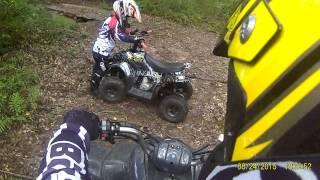 My nephew CJ and I exploring a new trail in our ne