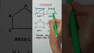 5.SINIF🟣ÇOKGENLERDOĞRU ADLANDIRMA⭐️Tek Kural: Asla ÇAPRAZ GİTME, yanlış olur. ️ #çokgenler ️️