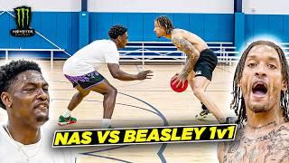 Nas vs Michael Beasley CRAZY 1v1 Breaks Out... | Day In The Life w/ Nas In Tampa