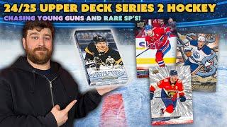 Chasing Macklin Celebrini Young Guns! | 2024/25 Upper Deck Series 2 Hockey Box Opening and Giveaway!