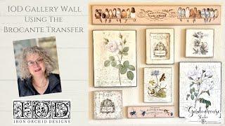 IOD Transfer Gallery Wall Tutorial / Mini Gallery Wall Using the Brocante Transfer / Part 2