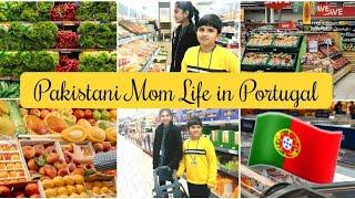 Grocery  shopping vlog  Pakistani Mom Life in Portugal 