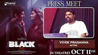 Actor Vivek Prasanna | BLACK | Press Meet | In Cinemas from October 11