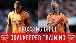 Aaron Ramsdale & Bernd Leno | Arsenal: Goalkeeper Training | Crossing Drill