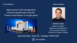 High pressure CO2 hydrogenation towards valuable fuels using the Phoenix in the gas phase