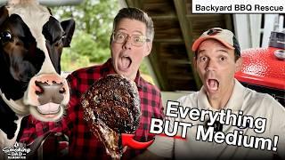 Can I Save His 'Unevenly Cooked' Kamado Joe Steak?  (Backyard BBQ Rescue)