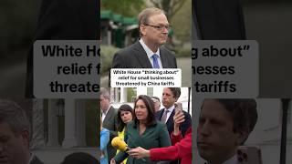 White House "thinking about" relief for small businesses threatened by China tariffs #shorts