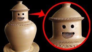 Making of coin bank with clay || Indian pottery