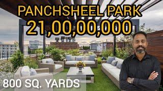 Luxury Builder floor for sale in South Delhi | 800 Sq. Yards | Top with Terrace | Panchsheel Park