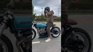 Honda CB750 cafe racer with gsxr front fork swap, yoshimura exhaust and much more