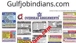 16 October Assignment abroad Times page 01, gulf job vacancy.