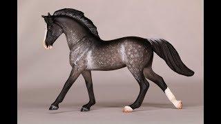 Creating a Dark Dapple Grey - HOW TO PAINT A BREYER MODEL HORSE - Tutorial