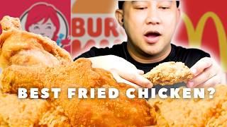 I Eat POV WENDYS vs BURGER KING vs McDONALDS Fried Chicken ASMR Mukbang (Whispering)