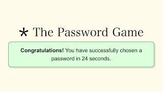 How speedrunners beat The Password Game in 24 seconds