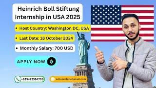 How to Apply for Heinrich Boll Internship USA 2025 | USA Internship 2025 | #USA #J1_VISA Sponsorship