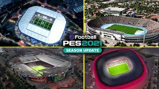  PES 2021 - Amazing Stadiums From Above  Camp Nou, Old Trafford, Allianz, Maracanã | Fujimarupes