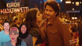 Americans' react to Kurchi Madathapetti Full Video Song | Guntur Kaaram | Mahesh Babu | Sreeleela