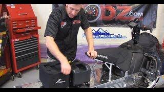 Mountain Addiction TrackRack System install, fuel tank and storage bag!  PowerModz!