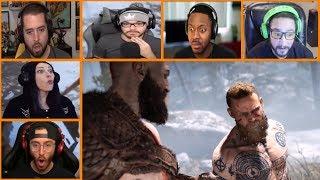 Let's Players Reaction To The Stranger Displaying His Strength | God Of War (PS4)