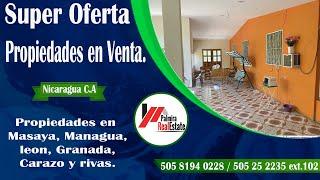 Oferta - Ganga - Propiedades - Casas - Fincas - Parcelas - Quintas - Residencias en Nicaragua