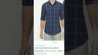 men's navy super slim fit casual shirt on Peter England   @todaysstyle9655