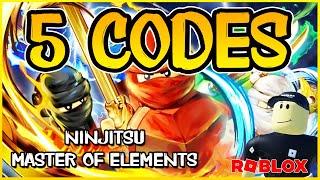 5 WORKING CODES for ️ NINJITSU: MASTER OF ELEMENTS ️ Roblox 2024