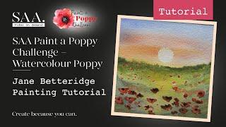 SAA Paint a Poppy Challenge - Sharon Hurst Poppy Tutorial