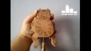 Wooden toy cat