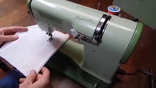 Elna Supermatic How to Thread, Changing Cams, Case Features, Buttonhole and Shirt Hemming