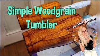 Woodgrain Alcohol Ink Epoxy Tumbler Simple & Easy DIY Tutorial