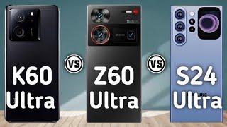 Redmi K60 Ultra Vs Nubia Z60 Ultra Vs Galaxy S24 Ultra   #Trakontech