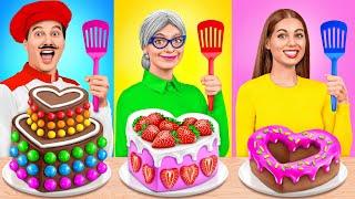 Me vs Grandma Cooking Challenge | Cake Decorating Challenge by Super Hyper DO