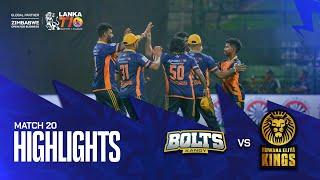 Lanka T10 Super League 2024 I Match 20 Highlights I Kandy Bolts vs Nuwara Eliya Kings