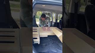 Camping in a RAV4?  This amazing unit lives in the rear cargo area and quickly deploys into a bed!