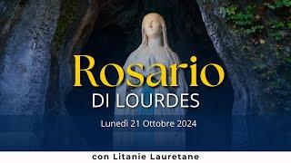 Il Santo Rosario di Lourdes di oggi, Lunedì 21 Ottobre 2024, Misteri della Gioia