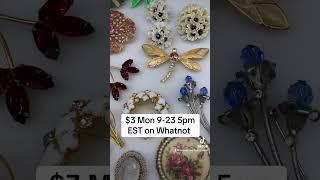 Vintage Brooches and More Sale Mon Sept 23rd 5pm EST on Whatnot #dontforgetyourbrooch