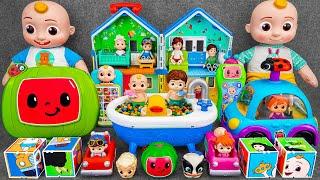 108 Minutes Satisfying Unboxing COCOMELON Bathtub Set & Treehouse Track Set ASMR  Coco ASMR Tin