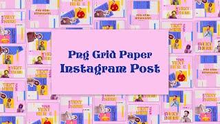 PNG Grid Paper Instagram Post After Effects Templates