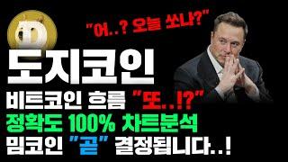 도지코인 [긴급] 비트코인 흐름이 "또...!?" 정확도 100% 전망분석, 밈코인 방향 "곧" 결정됩니다...! 영상 필수시청 #코인시황