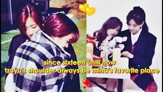 tzuyu's shoulder always be mina's favorite place #mitzu