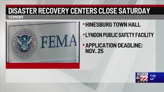 FEMA Disaster Recovery Centers set to close November 23