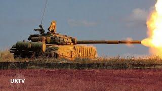 Footage of the combat work of Russian T 72B tanks in the zone NVO