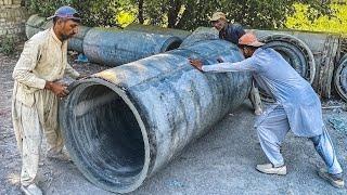 Process of Making Massive Concrete Pipe | Creative Cement Working Projects | Pipes Production